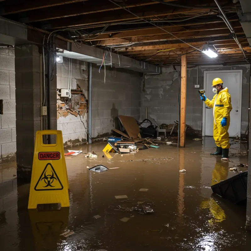 Flooded Basement Electrical Hazard in Dadeville, AL Property